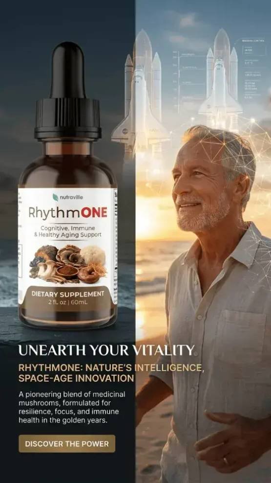 RhythmONE natural brain support supplement bottle